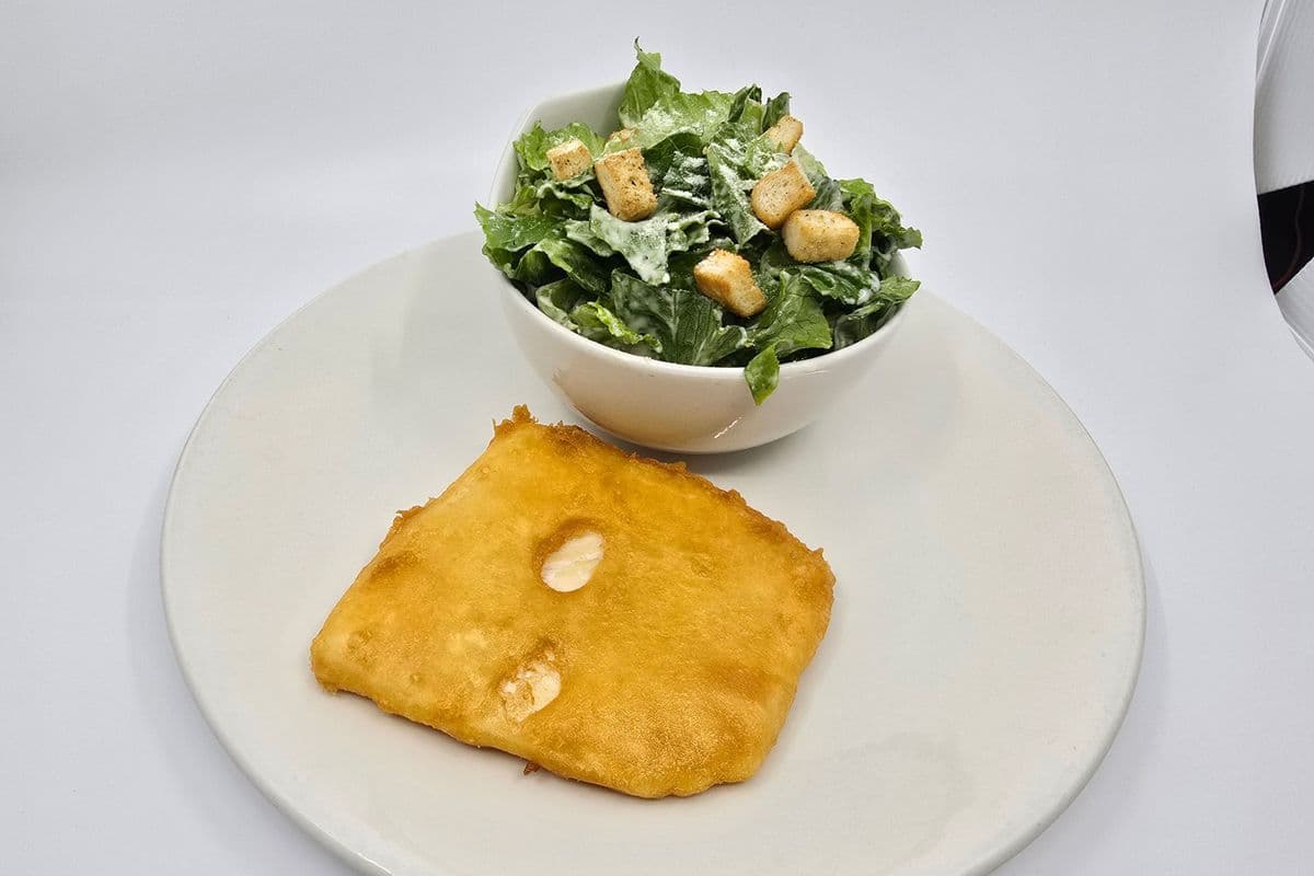 Halibut and Caesar Salad