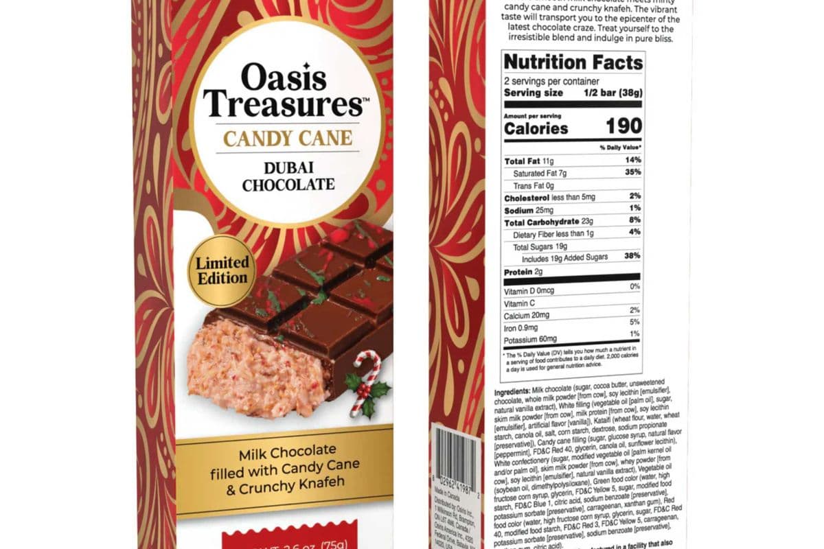 Candy Cane Dubai Chocolate