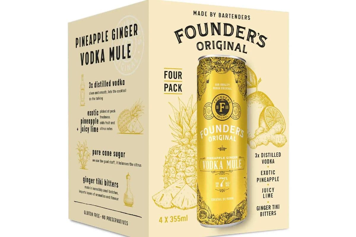 FOUNDER's PINEAPPLE MULE 4 CANS (4X355ml) (1 x 355ml)