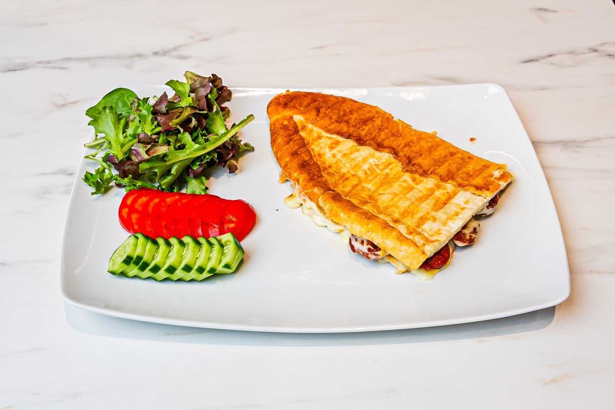 Cheese and Sujuk Panini