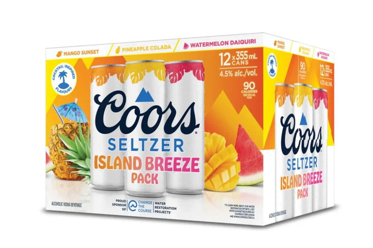 COORS SELTZER ISLAND BREEZE MIXER 12 PACK (12X355ml) (1 x 355ml)
