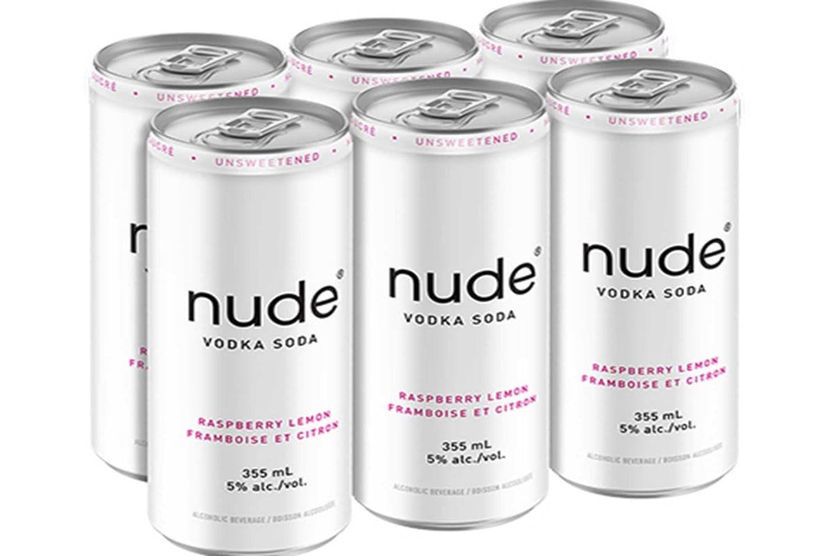 Nude Vodka Soda Raspberry LEMON 6 CANS (6 x 355ML)