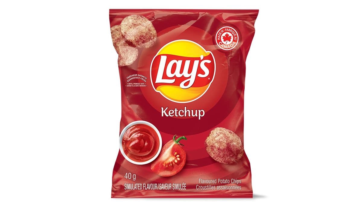 Lay’s® croustilles assaisonnées Ketchup (côté)