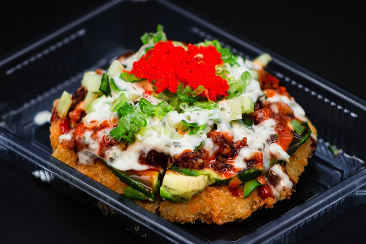 Spicy Salmon Sushi Pizza