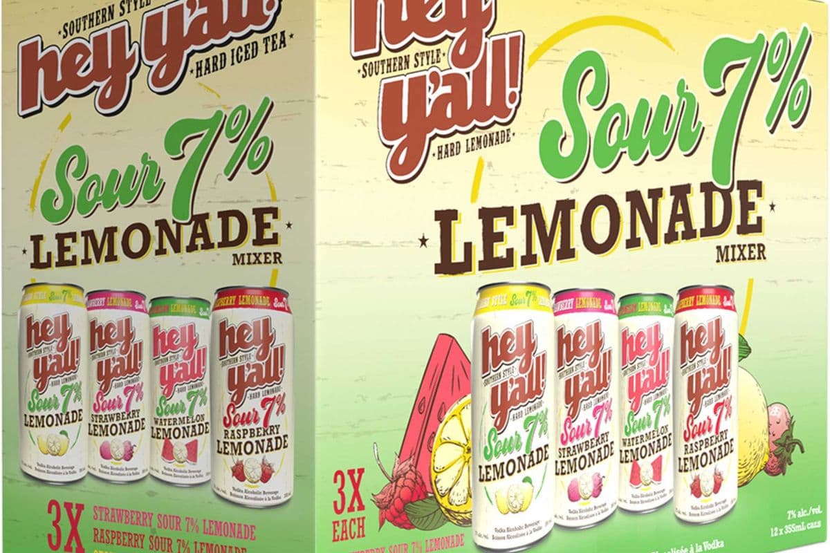 Hey Yall Sour Lemonade Mix 12 pack (12 x 355ml)