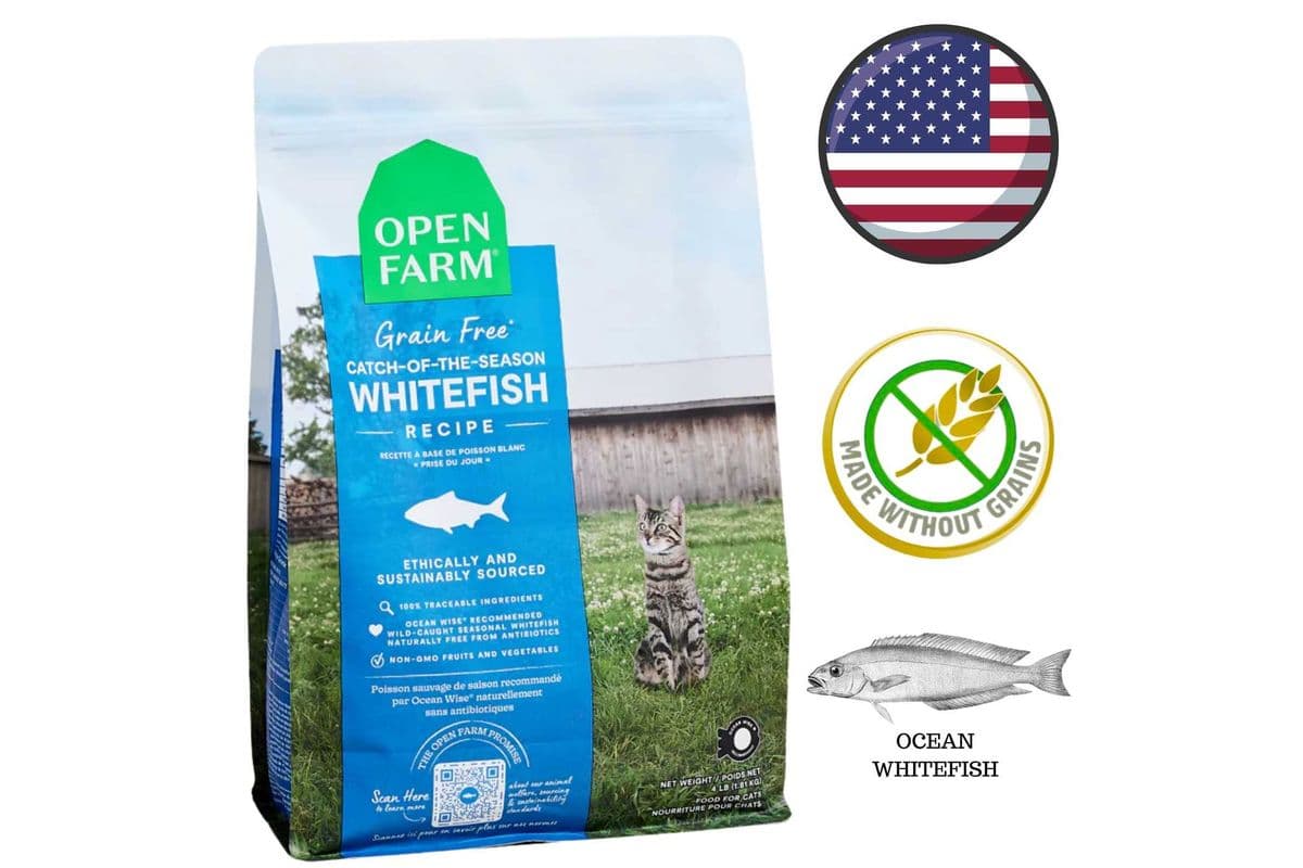 Open Farm - Grain Free Catch of the Season Whitefish Dry Cat Food - 4 lb