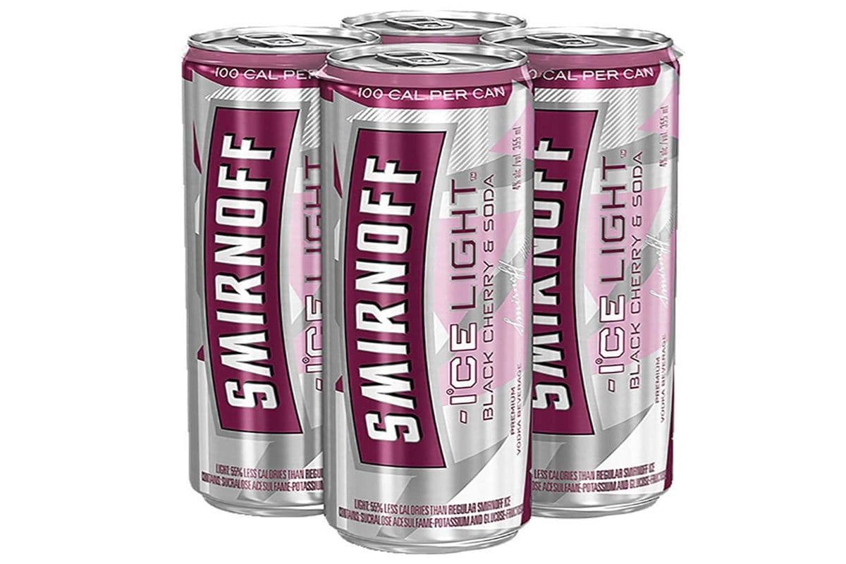 SMIRNOFF ICE LIGHT BLACK CHERRY 4 CANS (4 x 355 ML)