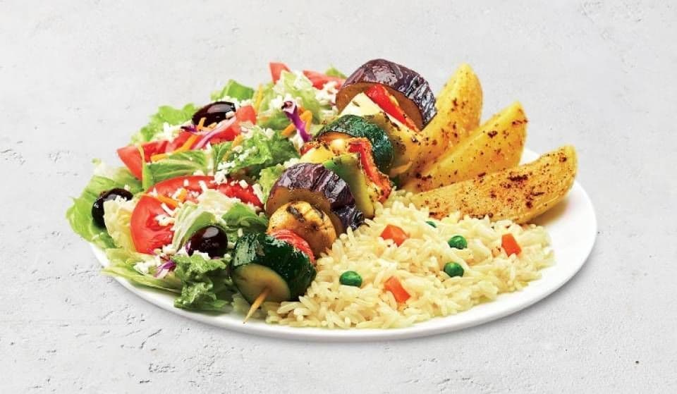 Vegetable Souvlaki Meal