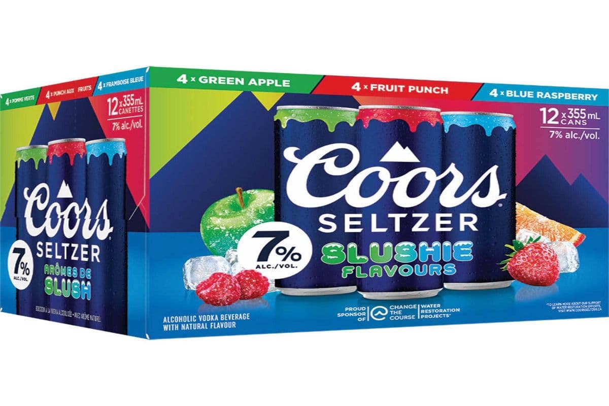 COORS SELTZER SLUSHIE 7.0% 12X355ML (1 x 355ML)