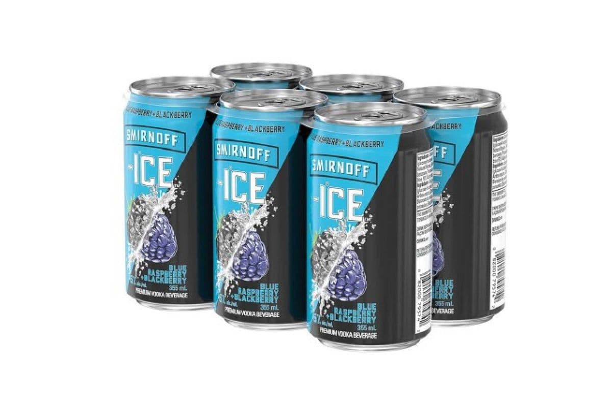 SMIRNOFF ICE BLUE RASPBERRY & BLACKBERRY 6CAN (1 x 355ML)
