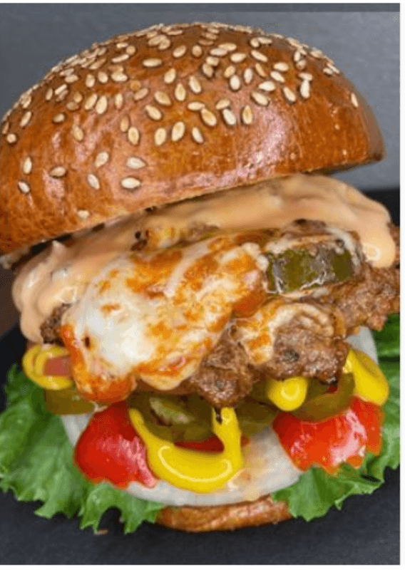 Juicy Lucy On Fire Burger Combo