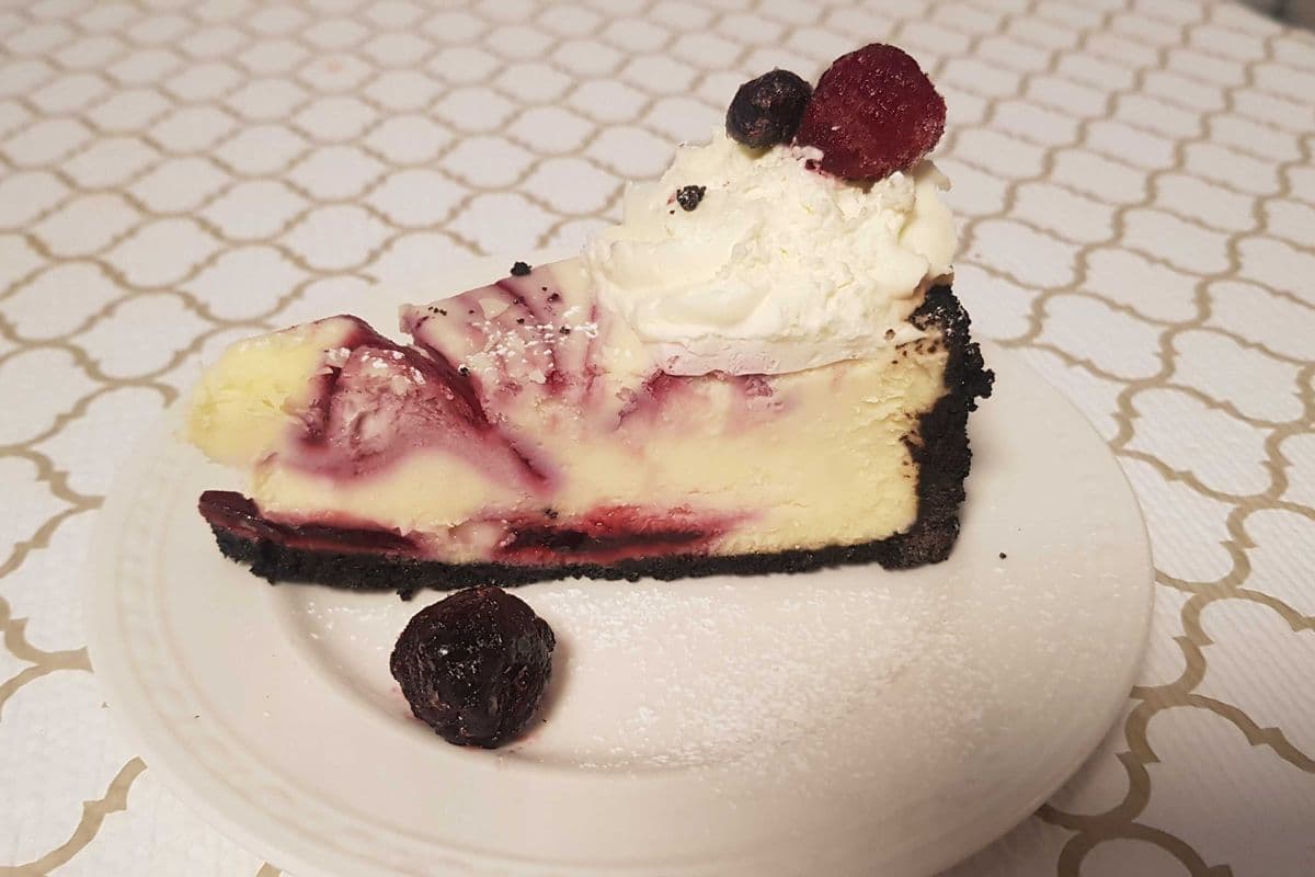 White Chocolate Raspberry Cheesecake