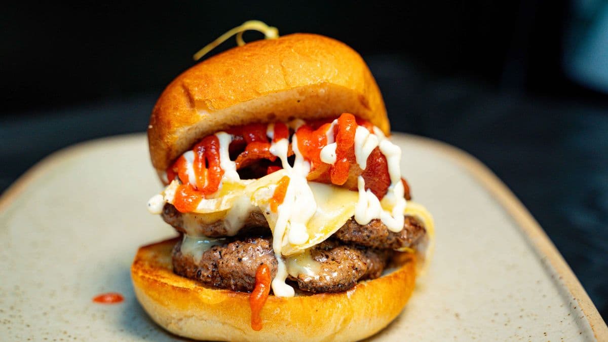 Bacon & Brie Double Smash Burger