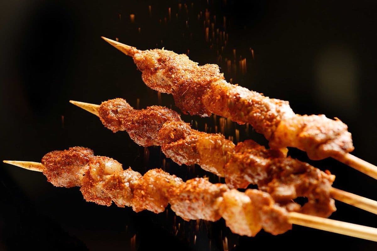 lamb kebabs 4 pcs 羊肉串