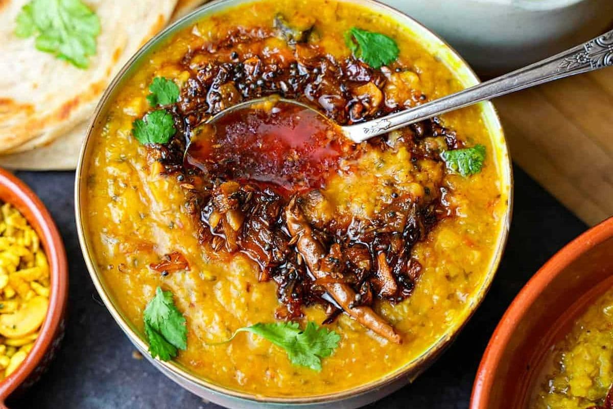 Yellow Daal Tadka Free 1 Butter Naan & Half Rice