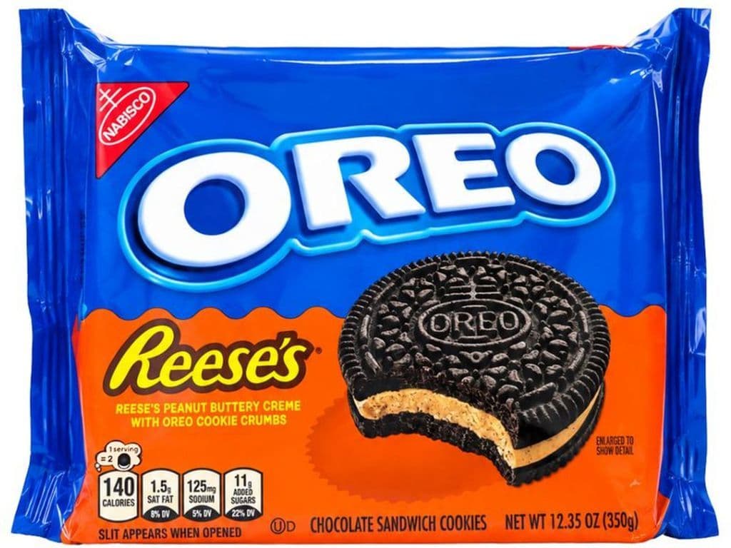 Oreo Reeses Peanut Butter Filled Chocolate Sandwich Cookies 350g