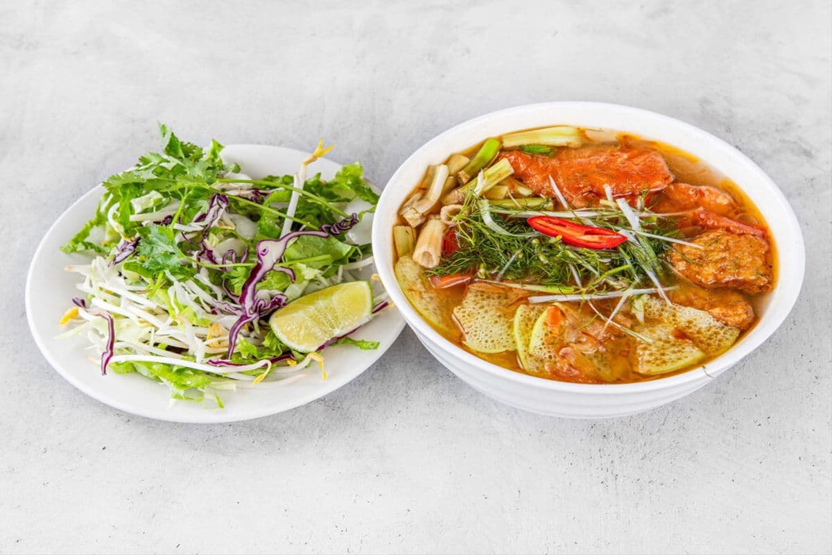 111. Fish Vermicelli (Fried Fish and Fish Cake with Vermicelli ) (Bún Chả Cá)