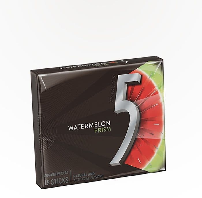 5 Gum Watermelon Prism (15 Sticks - Sugar Free)