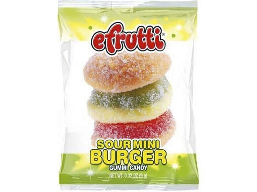 Efrutti Mini Burger Sour Gummy Candy