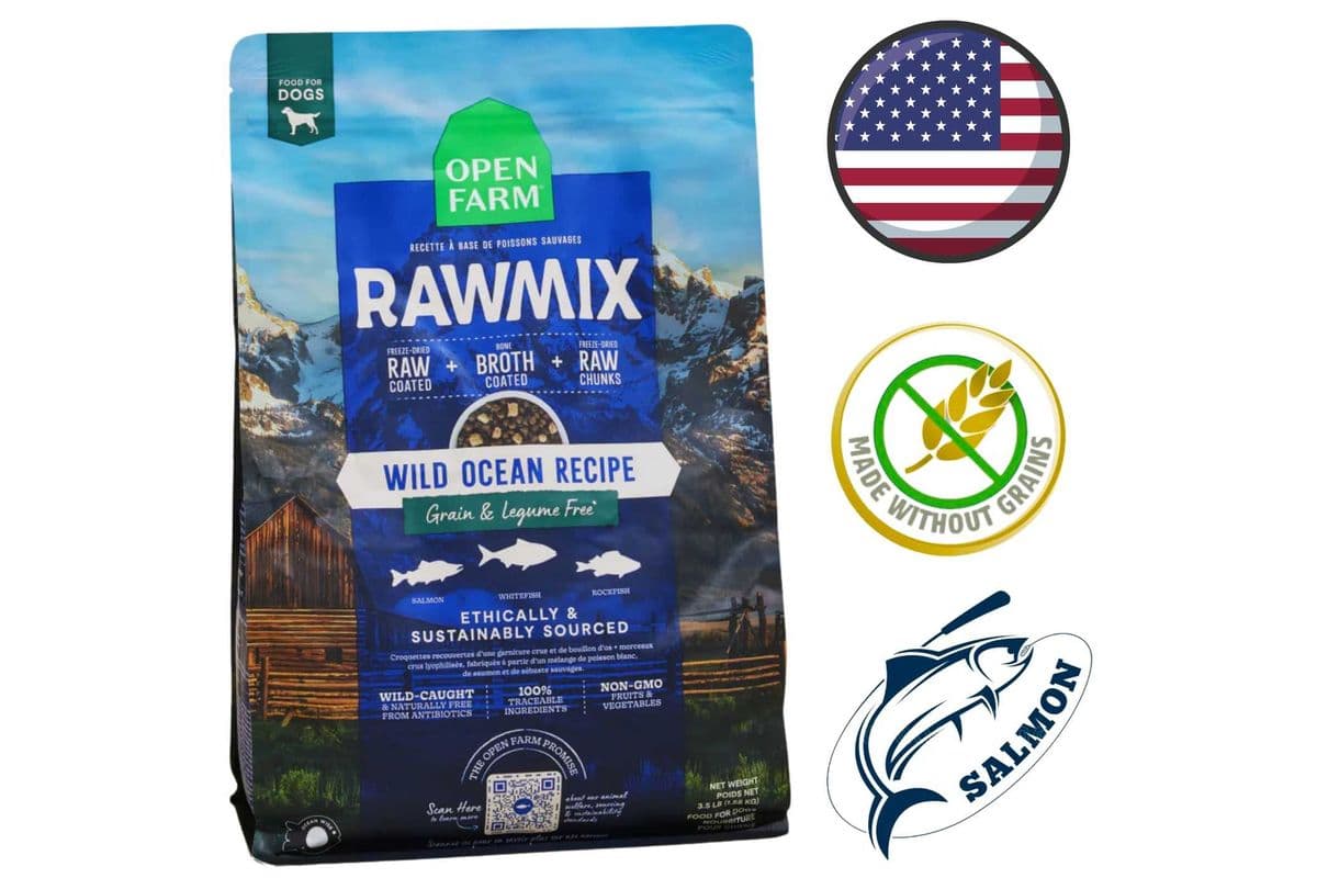 Open Farm - Grain Free Wild Ocean RawMix Dry Dog Food - 3.5 lb