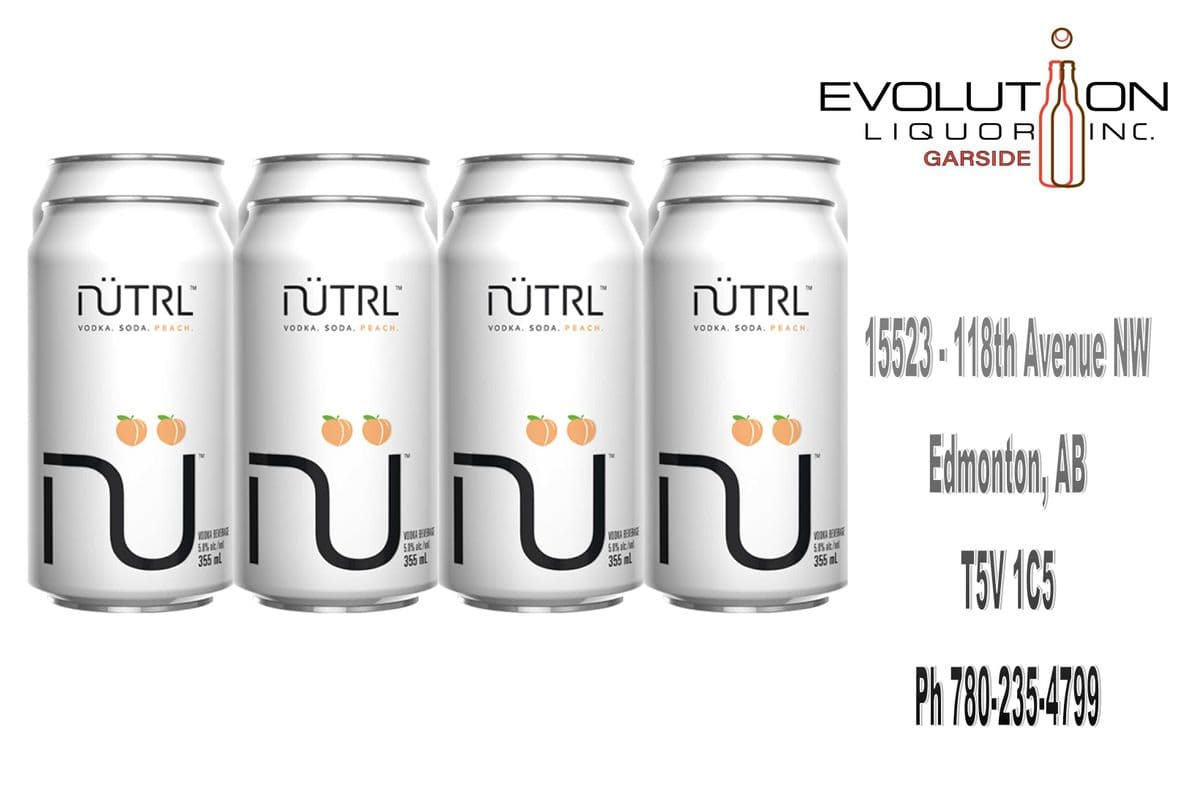 Nutrl Vodka Soda Peach C355-08 (8 x 355ml Can)