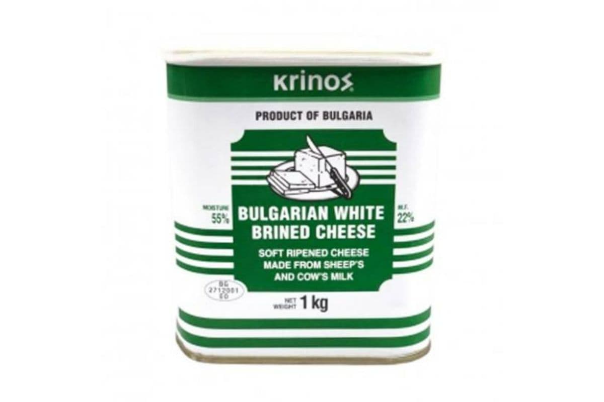 Krinos • Bulgarian White Cheese - In Tin / Fromage Blanc Bulgare - En Boîte Métallique (1K)