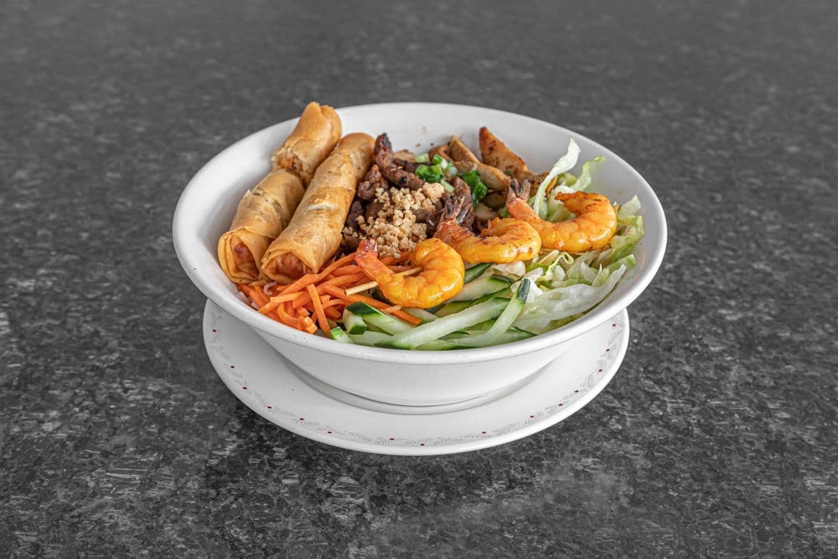 63. Pork Spring Roll on Vermicelli (Four Pieces)
