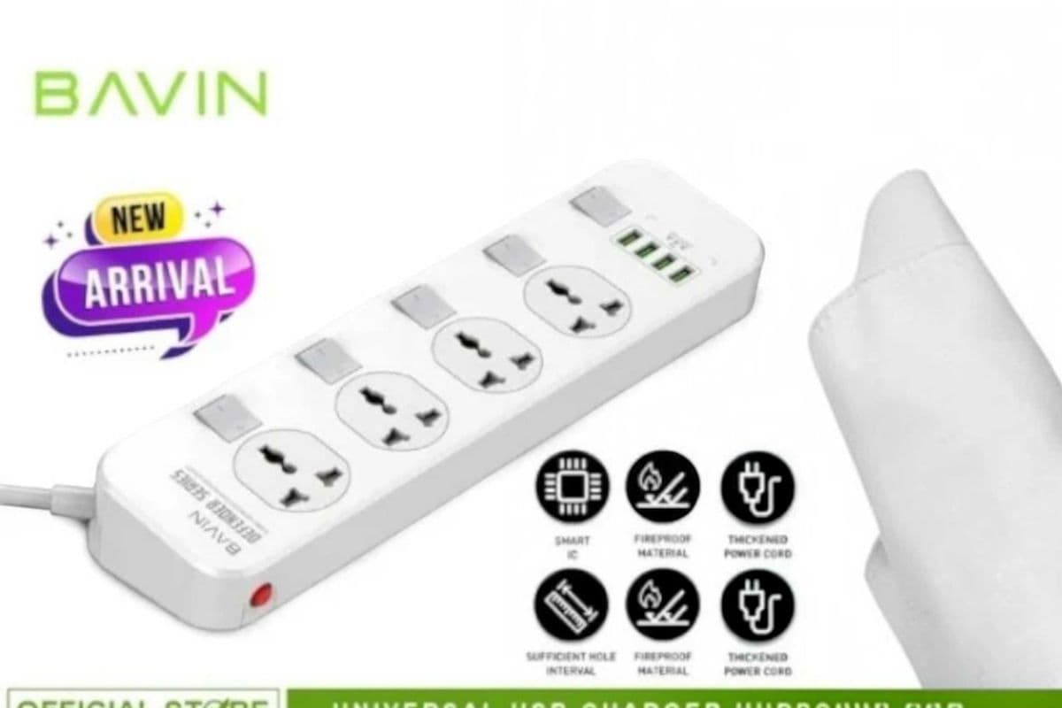 Bavin 4 USB And 3 Power Socket