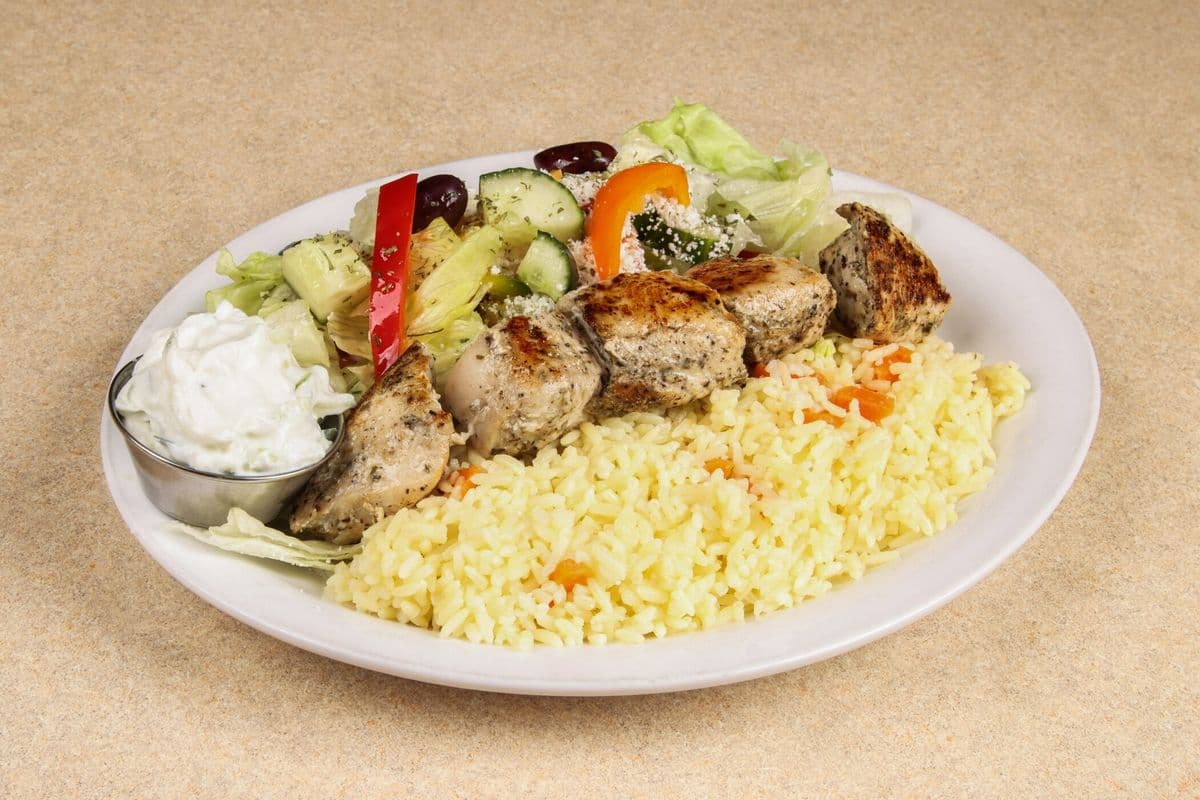Chicken Souvlaki Dinner