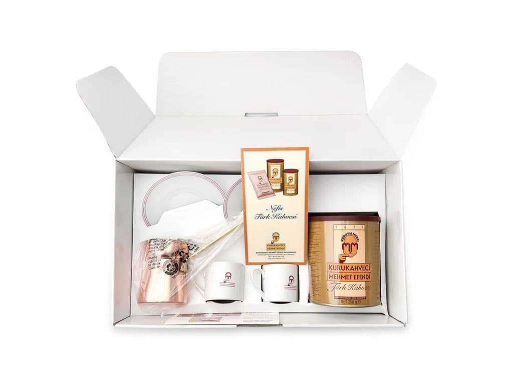 Turkish Coffee Set with Coffee and Pot