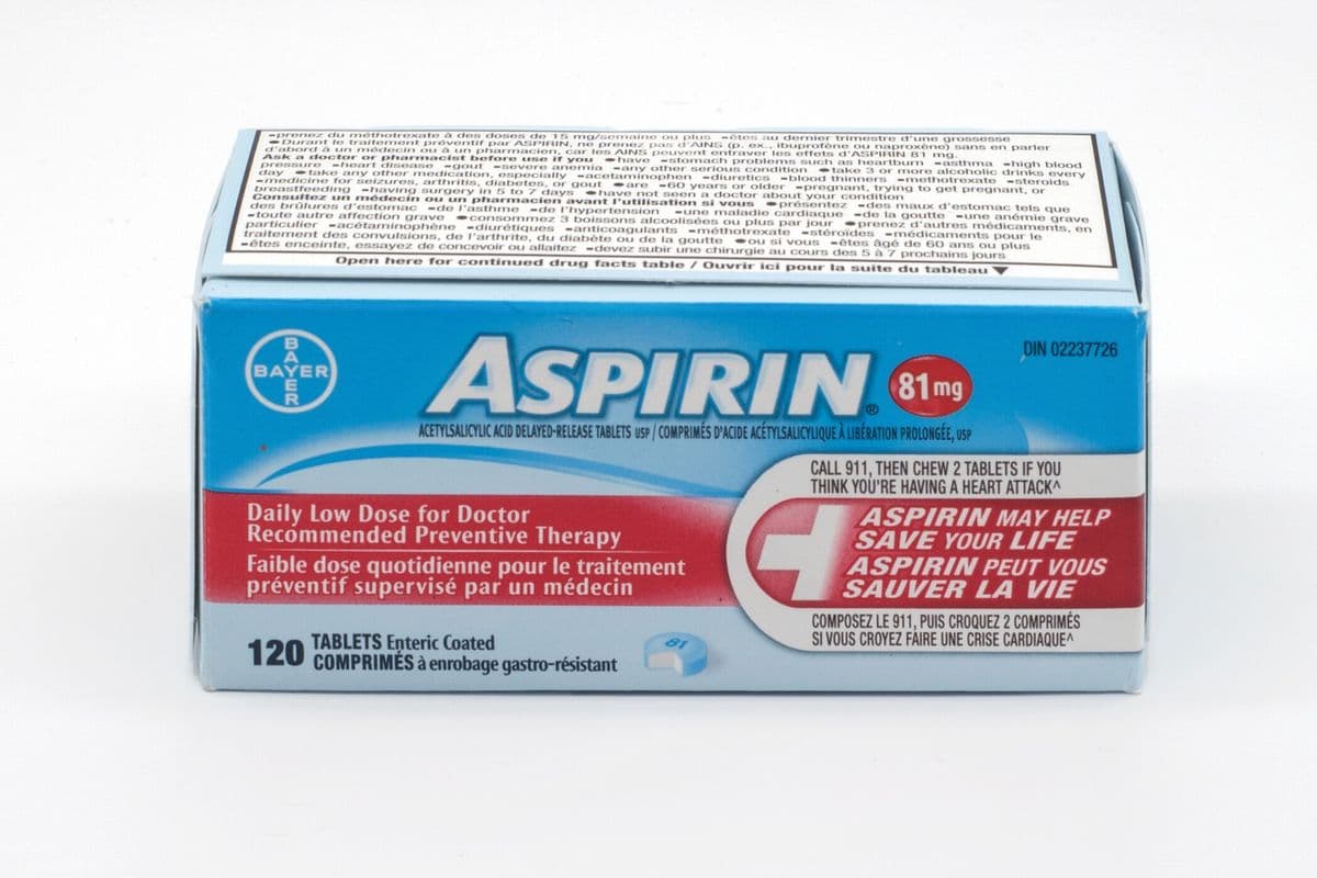 Aspirin Enteric Coated Daily Low Dose Tablets (120 x 81 mg)