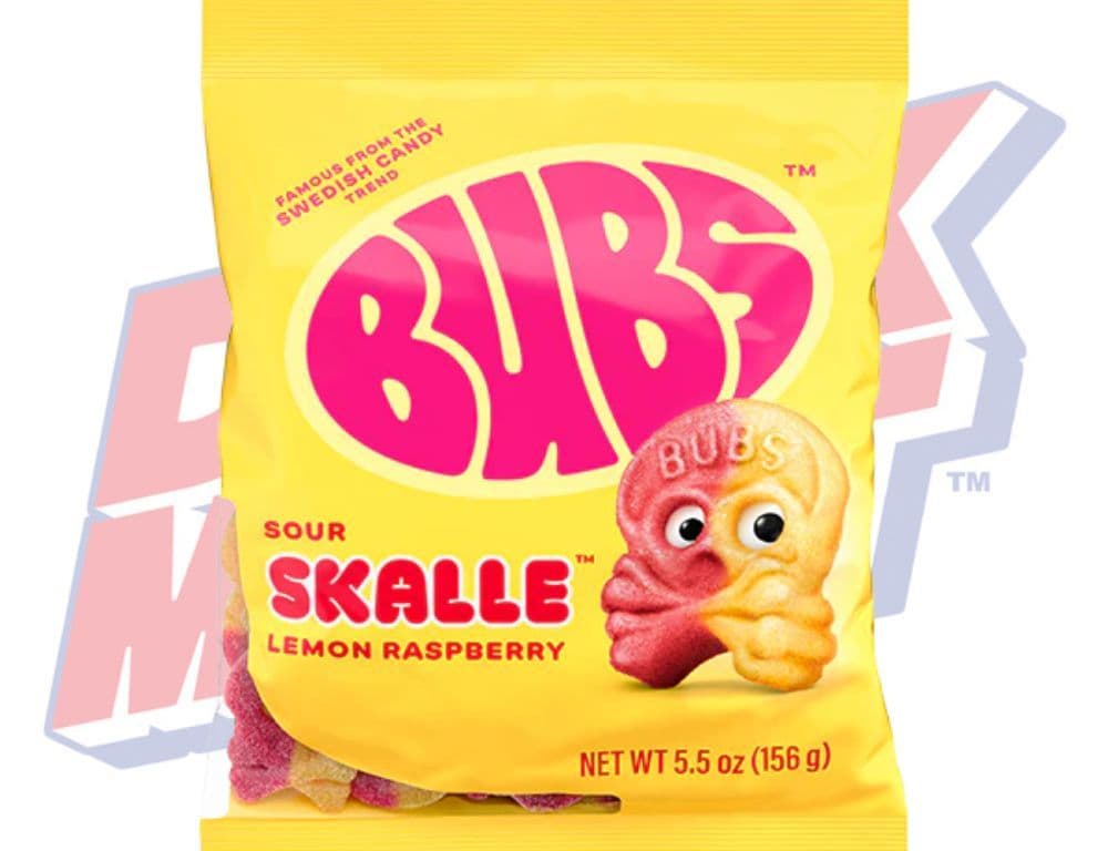 Bubs Sour Skalle Lemon Raspberry - 156g