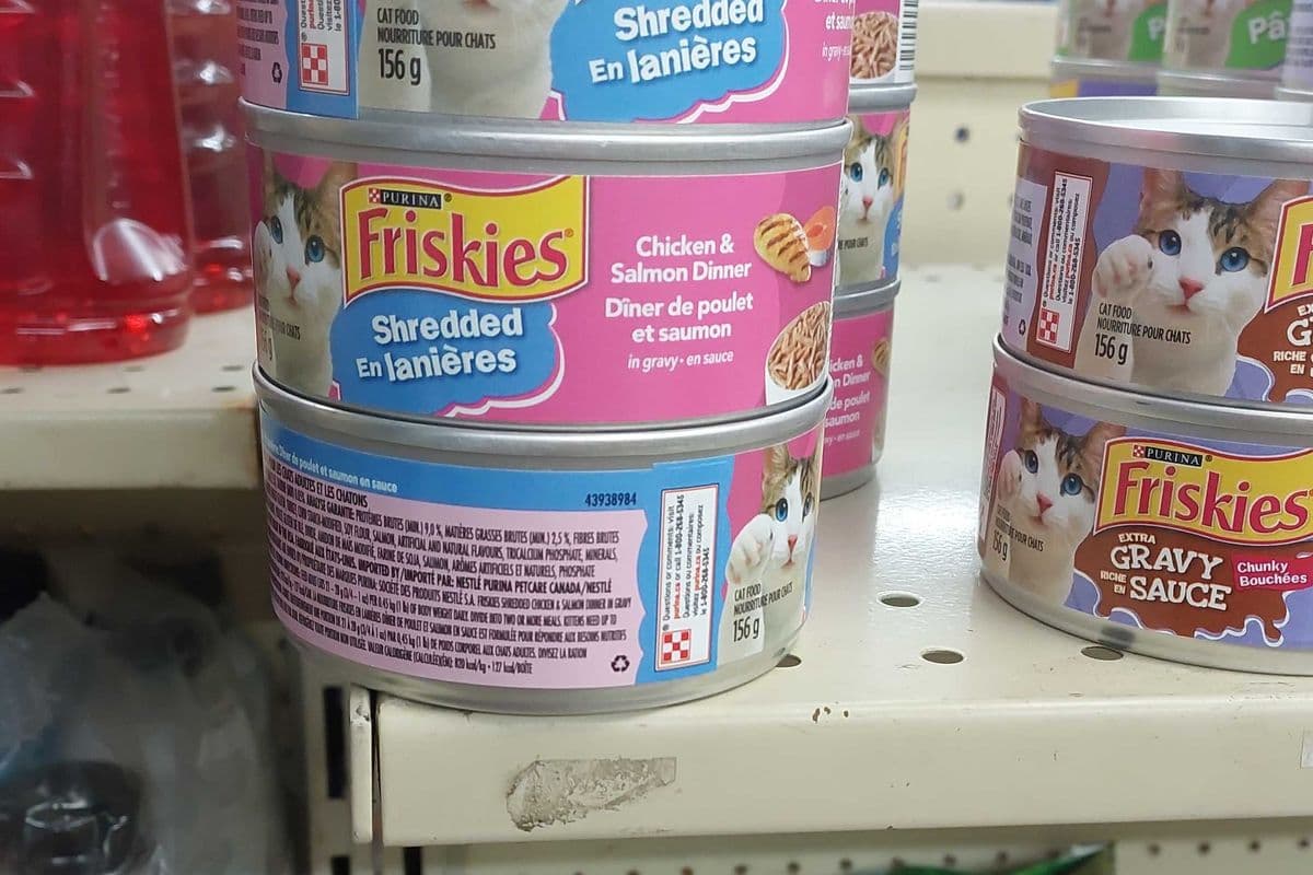Friskies chicken & salmon dinner can (156g)
