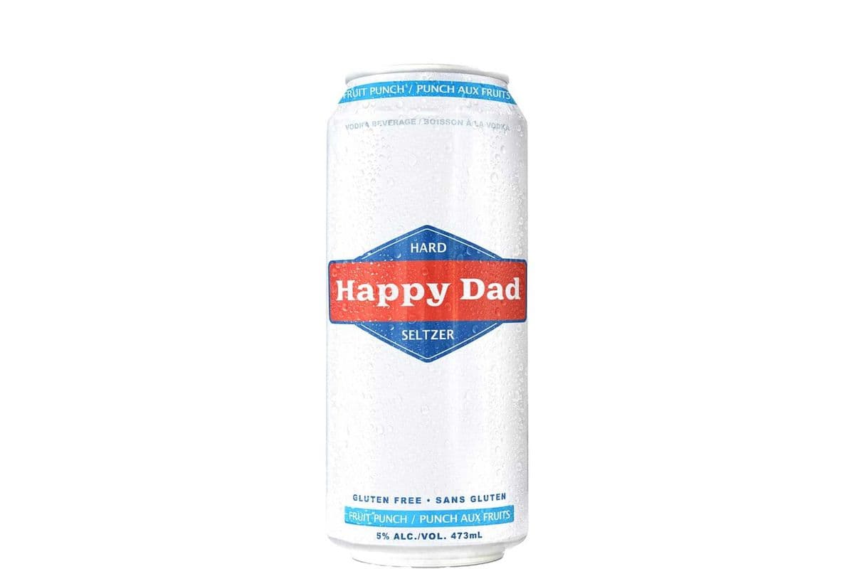 Happy Dad Hard Seltzer Fruit Punch (1 x 473 ml)