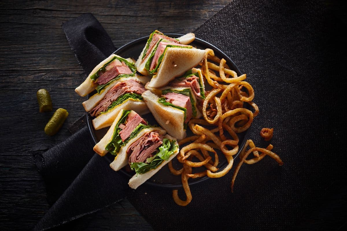 Trio Club Sandwich Smoked Meat
