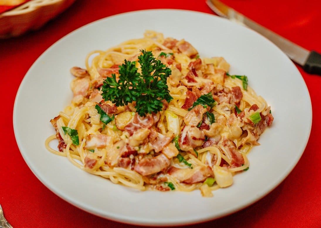 Spaghettiini Carbonara