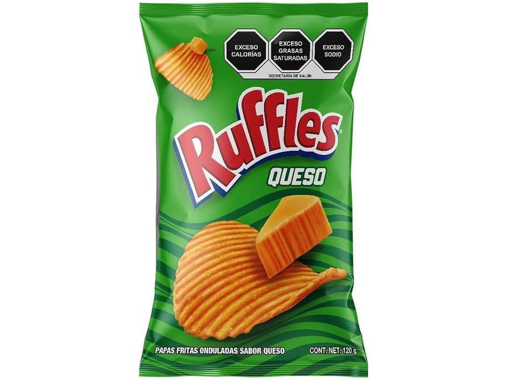 Ruffles Queso Mexican Zesty Cheese Potato Chips 120g