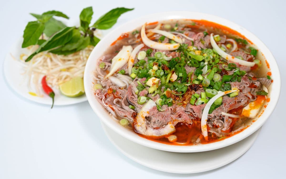 26. Spicy Satay Medium Rare Beef Noodle Soup