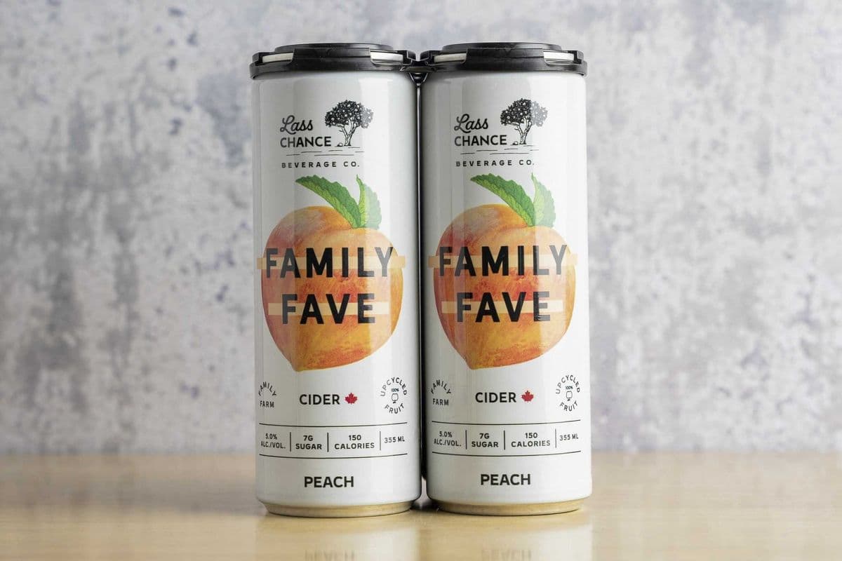 Lass Chance Family Fave Peach Cider (4 x 355ml)