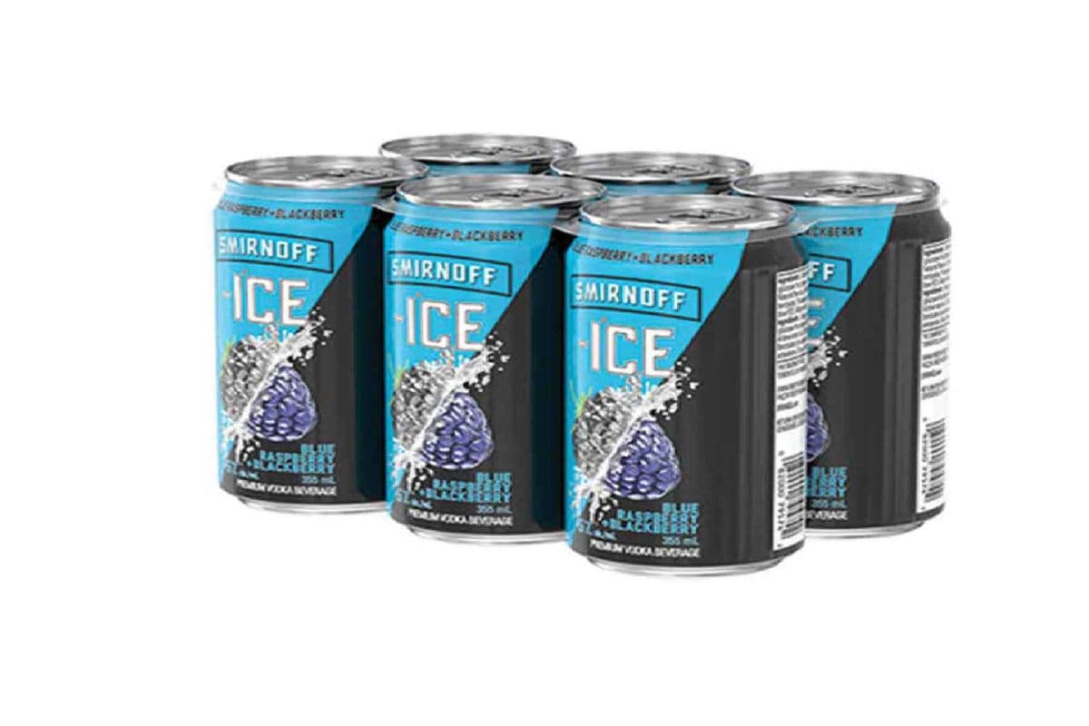 Smirnoff Ice Blue Raspberry Black (6 x 355 ml Cans)