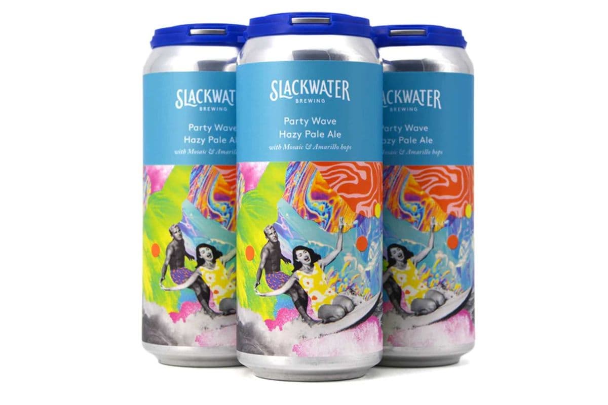 Party Wave Hazy Pale Ale - Slackwater Brewing (4 Pack) (1 x 4PK)