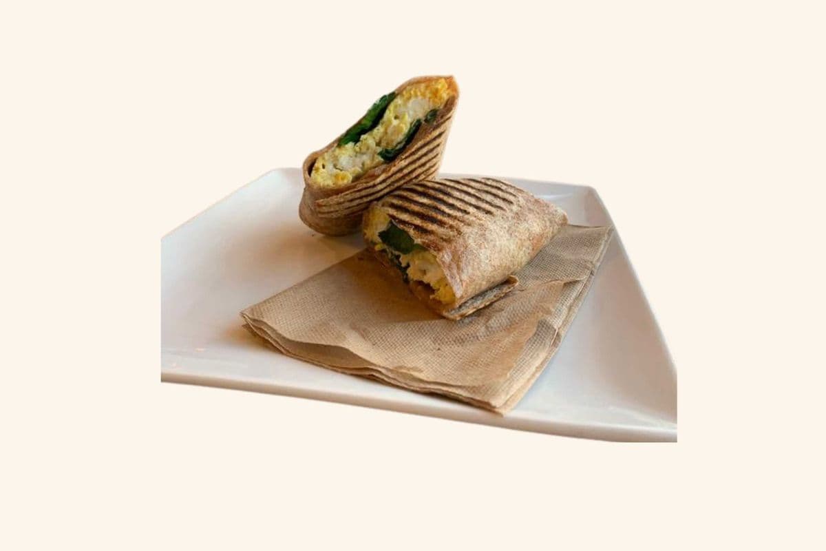 Spinach and Feta Breakfast Wrap