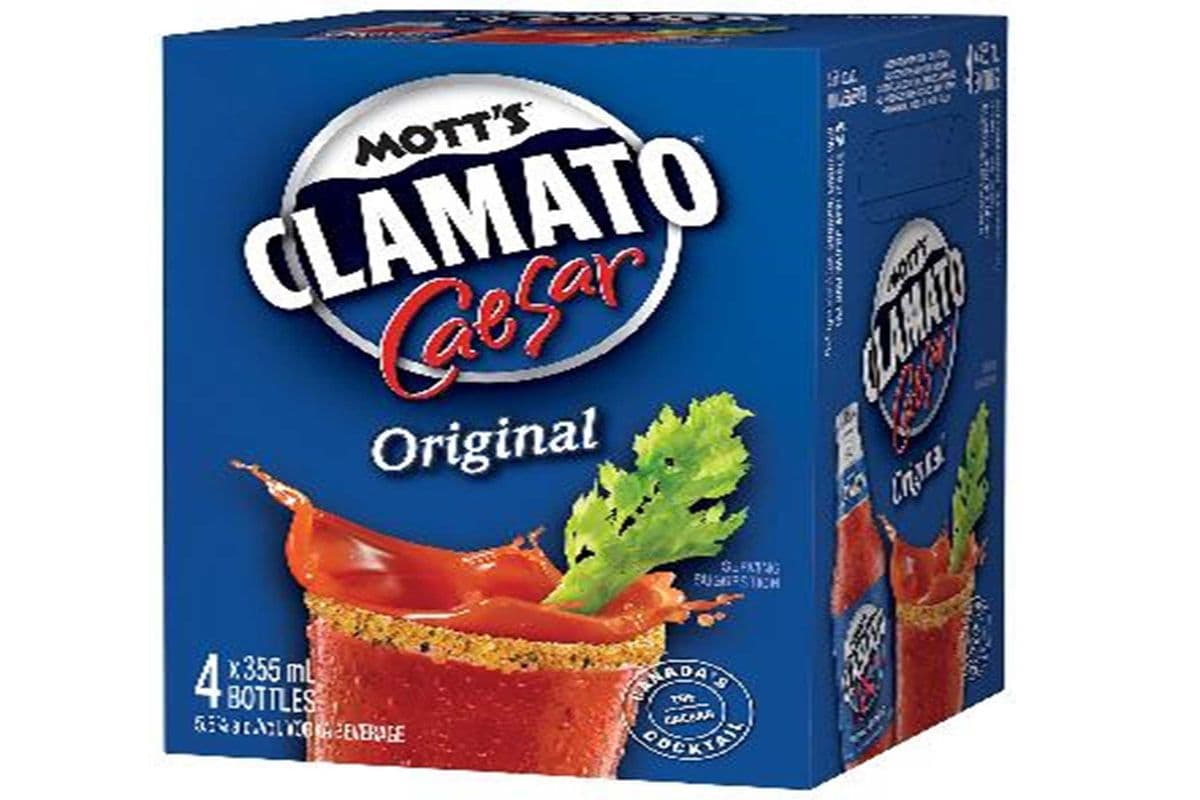 MOTTS CLAMATO CAESAR ORIGINAL 4 BOTTLES (4 x 355 ML)