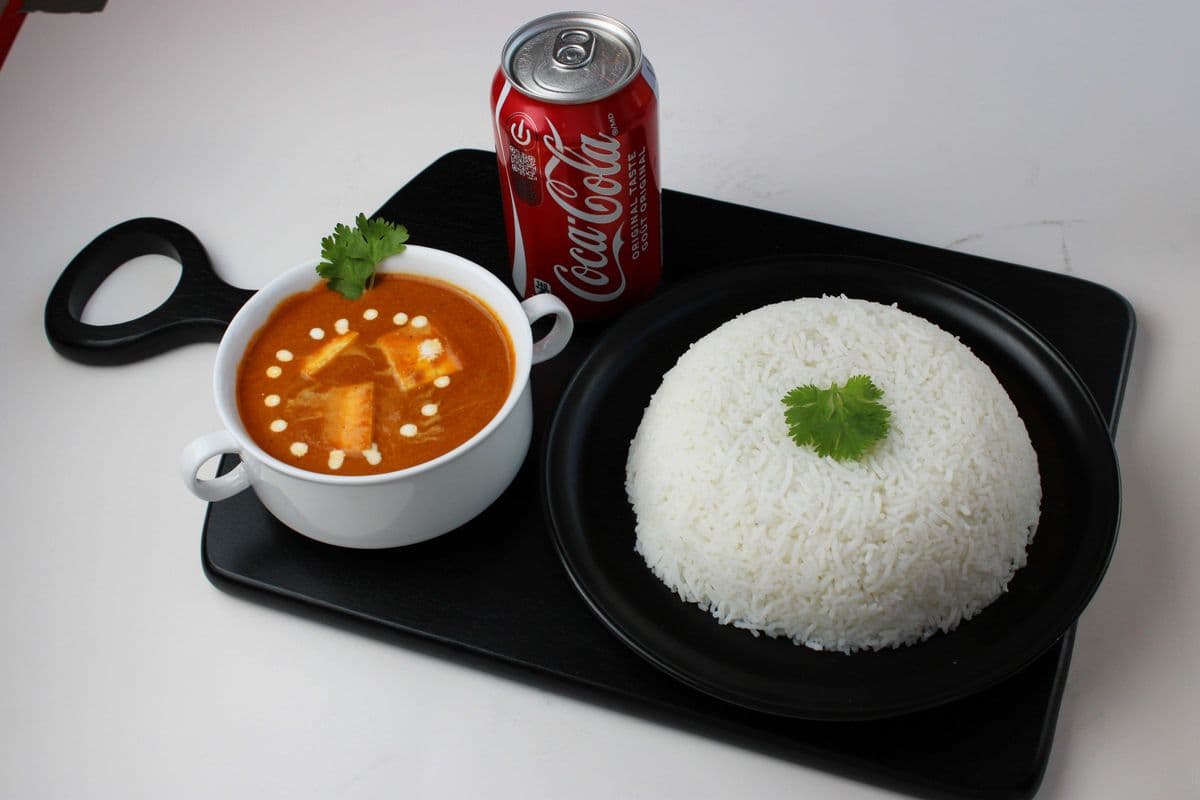 C4. Paneer Butter Masala + Rice + Soda