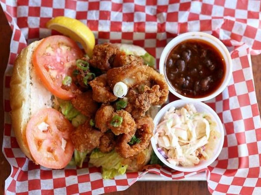 Calamari Po'Boy Sandwich
