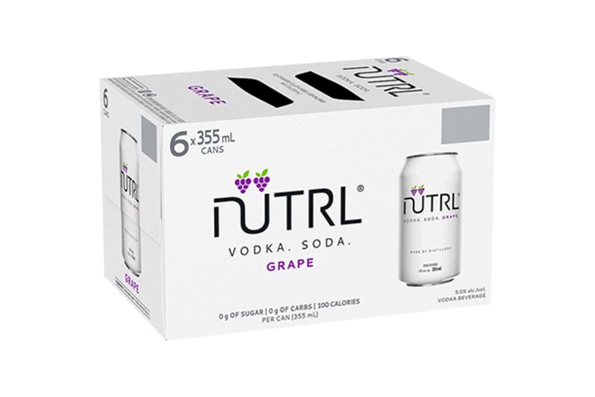 Nutrl Vodka Soda Grape (6 x 355ml Can)