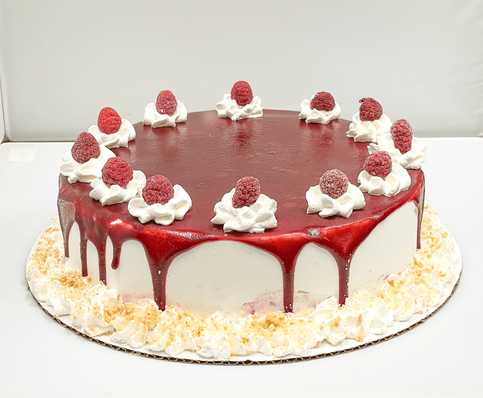 Large Raspberry Cheesecake Ice Cream Cake
