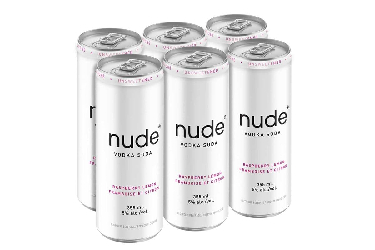 NUDE RASPBERRY LEMON 6 PK CANS ***ON SALE NOW*** (6 x 6PK CANS )