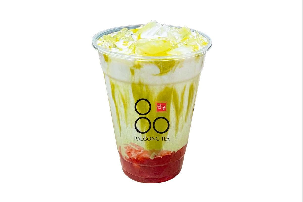 Strawberry Match Milk Tea