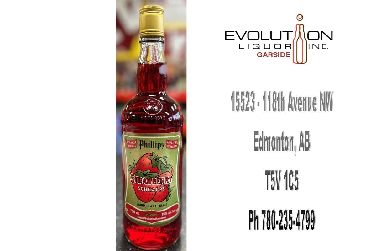 Phillips Strawberry Schnapps 0750G (1 x 750ml Glass Bottle)